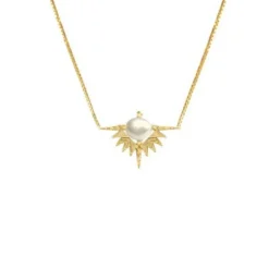 Lindi Kingi | Solar Embrace | Fresh Water Pearl | Gold Plated | Necklace