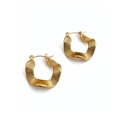 Lindi Kingi Gold Ripple Earrings