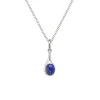 Luna 'Autonoe' Twist Necklace | Silver | Lapis | 45cm