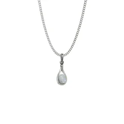 Luna 'Autonoe' Twist Necklace | Silver | Moonstone | 45cm