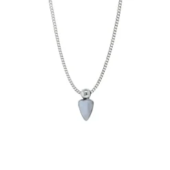 Luna 'Taygete' Arrow Pendant | Sterling | MOP | 45cm