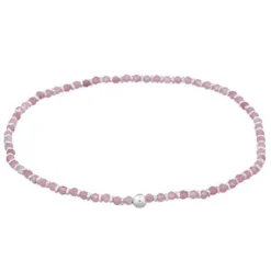 Luna Tourmaline & Silver Bead Stretch Bracelet