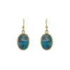 Luna 'Valetudo' Sleeping Beauty Turquoise Gold Earrings