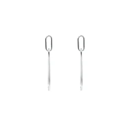Omnia Long Paperclip Drop Earrings | Strling Silver