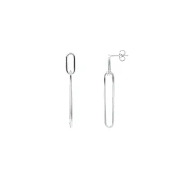 Omnia Long Paperclip Drop Earrings | Strling Silver