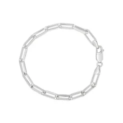 Omnia Paperclip Sterling Silver Bracelet - 19cm