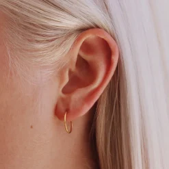 Omnia Regular 12mm Sterling Silver Gold Plate Sleepers