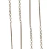 Omnia Sterling Silver Cable Chain Short Thread Earrings
