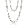 Omnia Sterling Silver Diamond Cut Curb Chain - 55cm