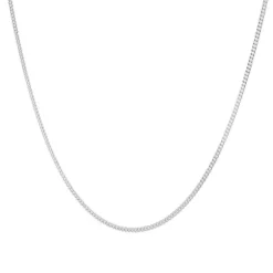 Omnia Sterling Silver Fine Curb Link 40cm Chain