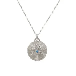 Omnia Sterling Silver Kina Shell with Blue Topaz