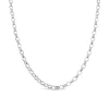 Omnia Sterling Silver Oval Belcher Chain - 45cm