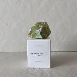 Opal & Sage - Green Calcite (Vitality) Raw Boxed Crystal