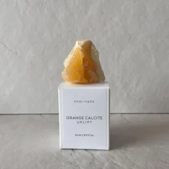 Opal & Sage - Orange Calcite (Uplift) Raw Boxed Crystal