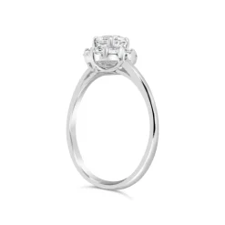 Promise Sterling Silver CZ Halo Cluster Ring