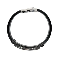 Revolution Stainless Steel & Rubber 19cm Bracelet