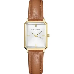 Rosefield Octogon XS White Sunray Dial Gold-Toned Watch