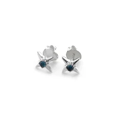 SGC Ninja Star London Topaz Stg Stud Earrings