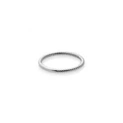 Silk + Steel | Mini Rope | Superfine | Silver | Ring | Size O