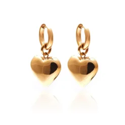 Silk & Steel Bisous Heart Earrings