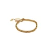 Silk & Steel Braided Curb Chain Bracelet | Steel | Gold