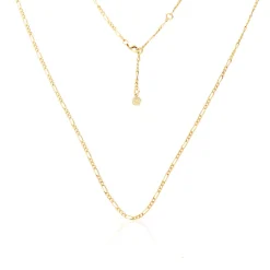 Silk & Steel Figaro Fine Necklace | Gold