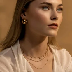 Silk & Steel Glimmer Necklace | CZ | Stainless Steel