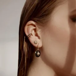 Silk & Steel Gold Perle Pearl Earrings