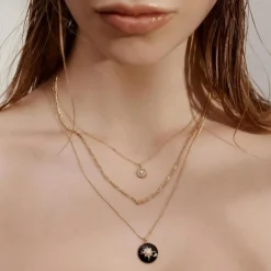 Silk & Steel Gold Petite Perle Necklace