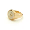 Silk & Steel Guiding Star Signet Ring | Gold