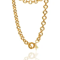 Silk & Steel Heirloom Gold Plated Necklace