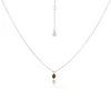 Silk & Steel Mini Tiger's Eye Necklace | Silver