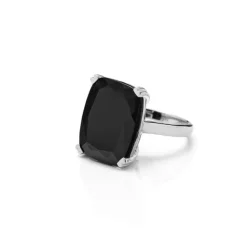 Silk & Steel Onyx Goddess Silver Ring