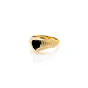 Silk & Steel Romantique Spinel Signet Ring | Gold