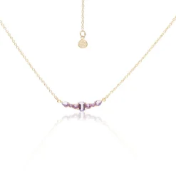 Silk & Steel Theia Necklace - Brazilian Amethyst | Silver | Gold