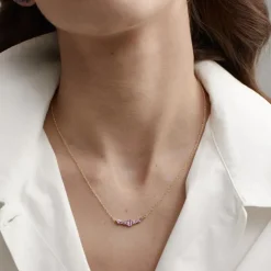 Silk & Steel Theia Necklace - Brazilian Amethyst | Silver | Gold