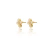 Silk+Steel | Flora | Stud Earrings | Clear + Gold
