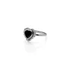 Silk&Steel Amour Black Spinel Heart Ring