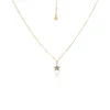 Silk&Steel Lumiere Yellow Gold Plated CZ Star Necklace