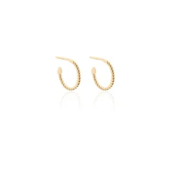 Silk&Steel Mini Rope Hoop Earrings