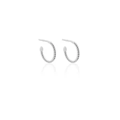 Silk&Steel Mini Rope Hoop Earrings