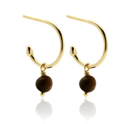 Silk&Steel Mini Tiger's Eye Hoops