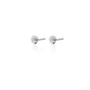 Silk+Steel | Petite Petal | Stud Earrings | Clear + Silver