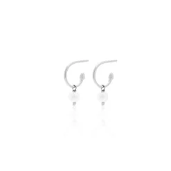 Silk&Steel Superfine Mini Pearl Hoops