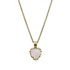 Stolen Girlfriend Club | Love Claw | Rose Quartz | Gold Plated | Necklace | 43+6cm
