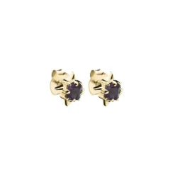 Stolen Girlfriend Club | Punk Rose | Gold Plated | Amethyst | Studs
