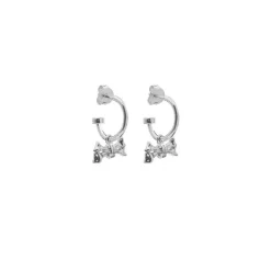 Stolen Girlfriends Club Cross Bones Silver Sleeper Earrings