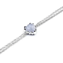 Stolen Girlfriends Club Love Claw Bracelet | Silver | Blue Lace Agate | 20cm