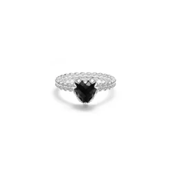 Stolen Girlfriends Club Mini Claw Ring | Silver | Onyx | Size Q