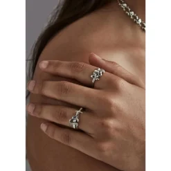 Stolen Girlfriends Club Pirate Flag Blackk Spinel Ring